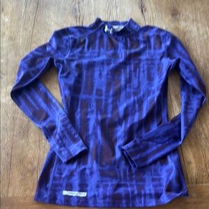Under Armour Women's Purple Long Sleeve Top Coldgear Mock